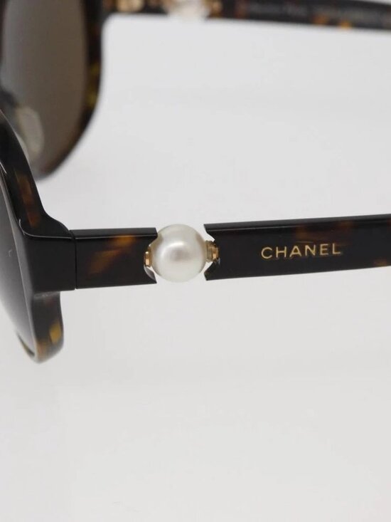 CHANEL Tortoise Sunglasses plastic Brown CC Auth 162588 main image 10